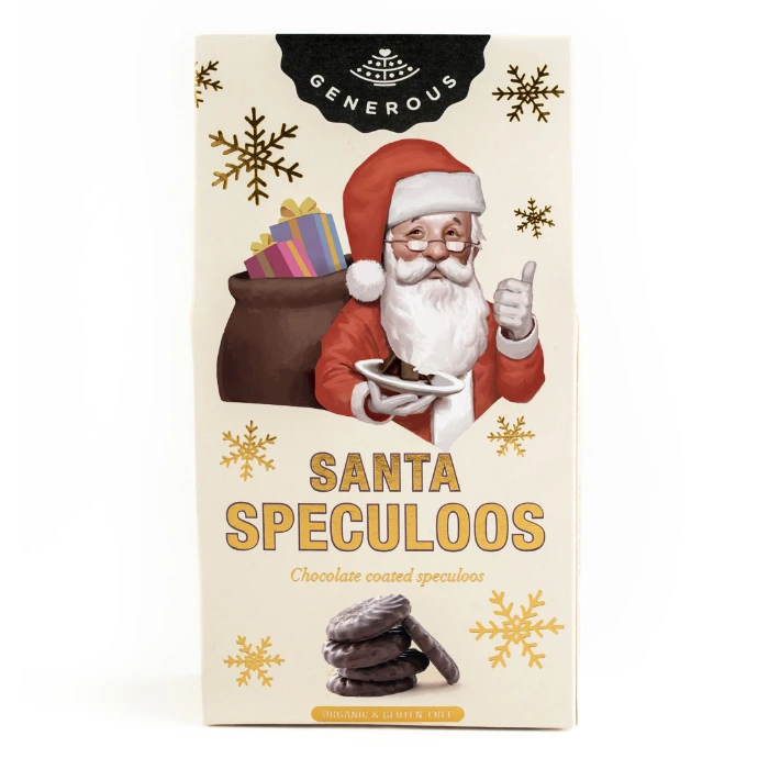 Santa Speculoos, chocolate coated, 120g Bio